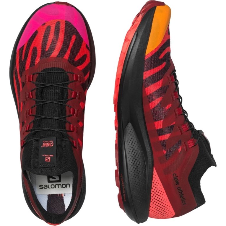 Red Salomon Pulsar Pro For Ciele Women's Trail Running Shoes | IE HU0372